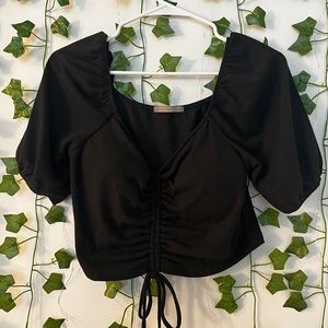 Womens Black Crop Top